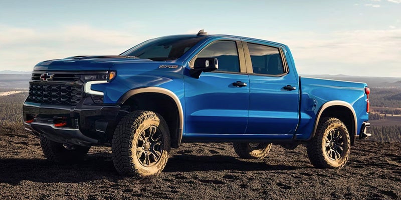 Blue Chevrolet Silverado 1500 off-road